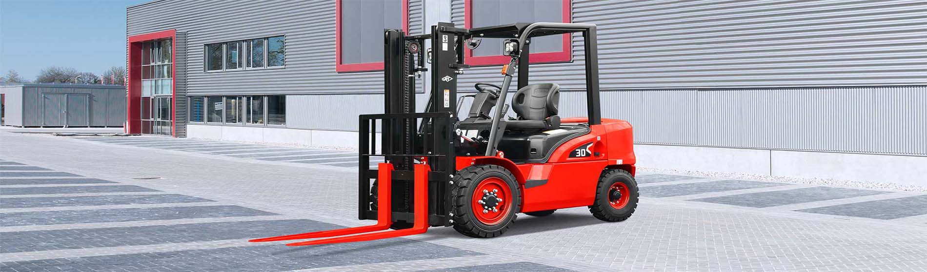Forklift hire in Croydon unloading pallets from a commercial truck